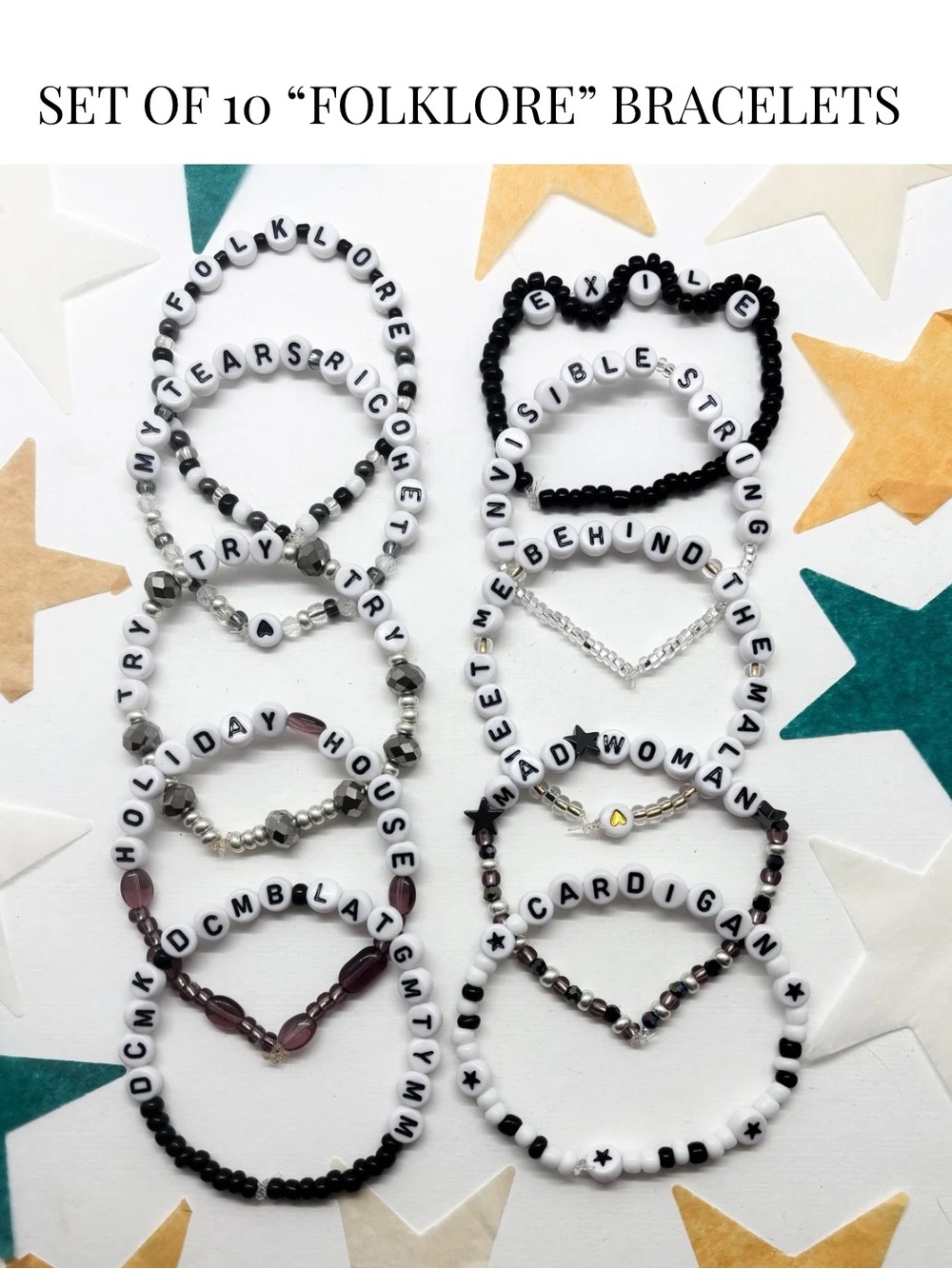FOLKLORE Friendship Bracelets - Set of 10 Bracelets